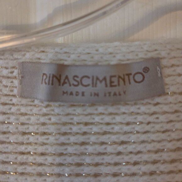 Rinascimento women's sweater - Warm Beige with white and gold accents - Picture 4 of 4